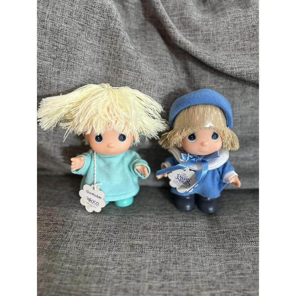 Enesco Precious Moments Hi Babies Dolls 1989 Lot Of 2 January November Vintage